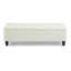 Banc repose-pieds avec rangement, surface Whiteboucle, pieds en bois d'hévéa, capacité de 300 lb
