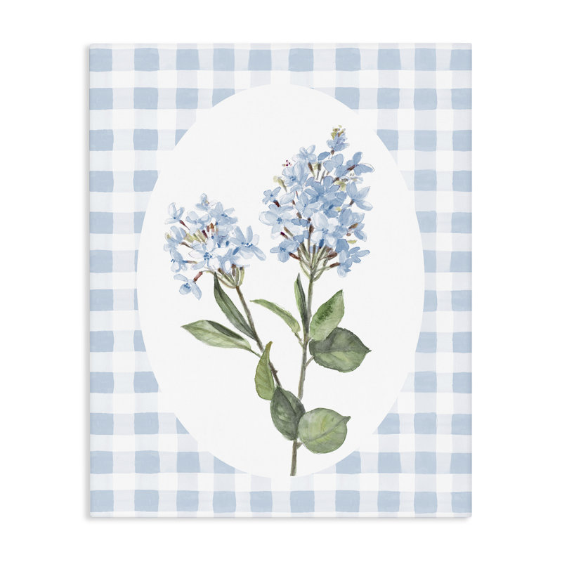 Toile à carreaux bleus, conception de Lanie Loreth, H 40 po x l 30 po