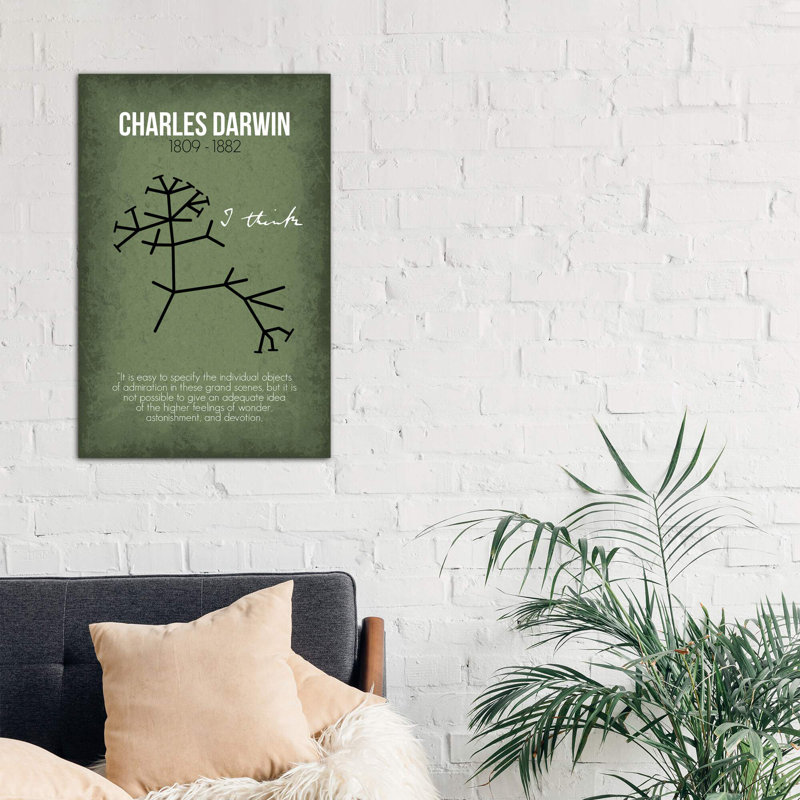 Charles Darwin - Wrapped Canvas Print, 101.6 cm H x 66.04 cm W x 1.91 cm D