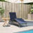  Patio Sun Lounger Gray PE Rattan Extra Long Adjustable Footrests-157692170-157692174