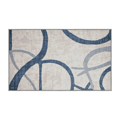Machine Washable Gray Area Rug