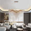 Lustre éclectique en or 26 lumières avec cristal-29552732