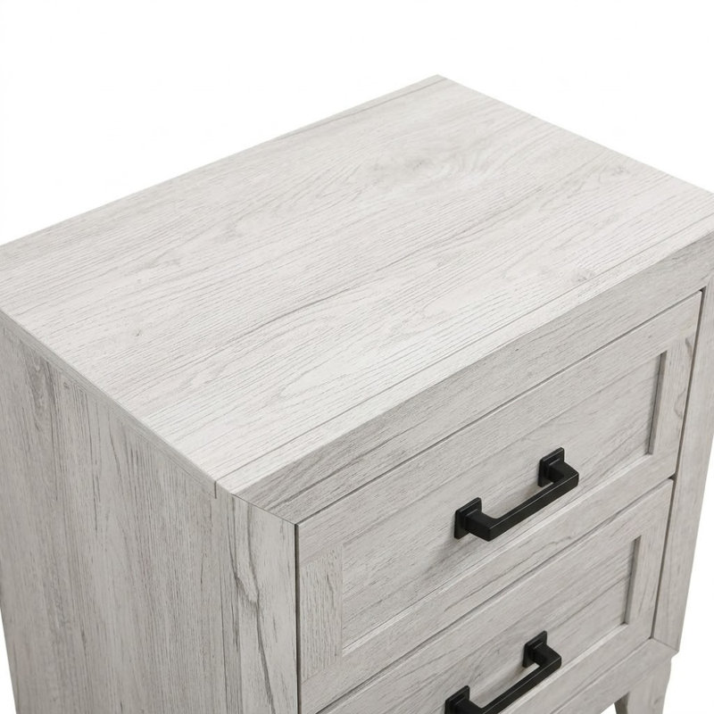 Beckham White Wash 2 Drawers 21.5In. W Nightstand