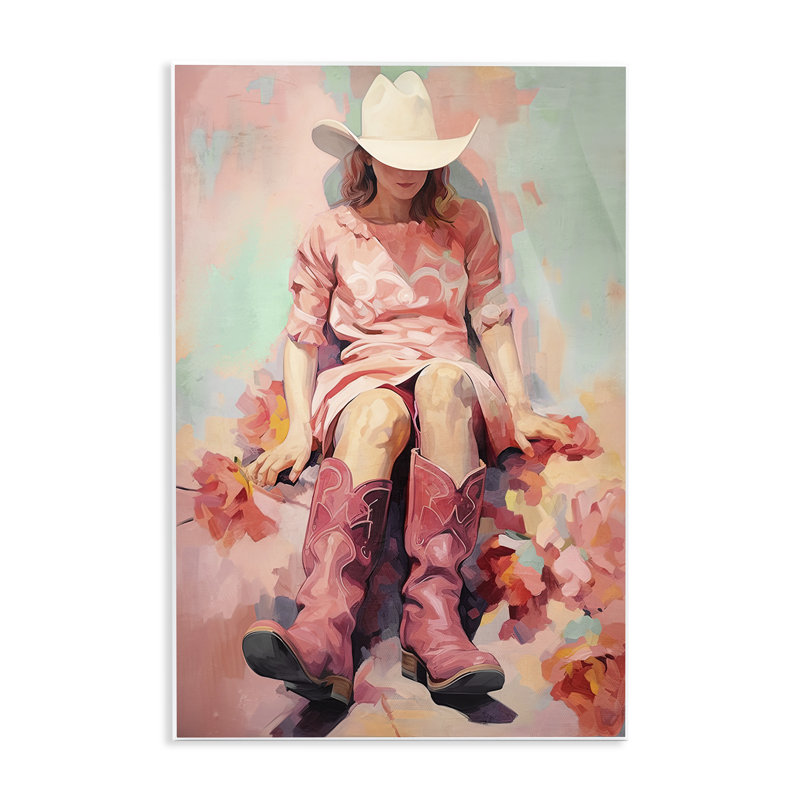 «Cowgirl & Soft Florals» par Sasha, H 15 po x l 10 po