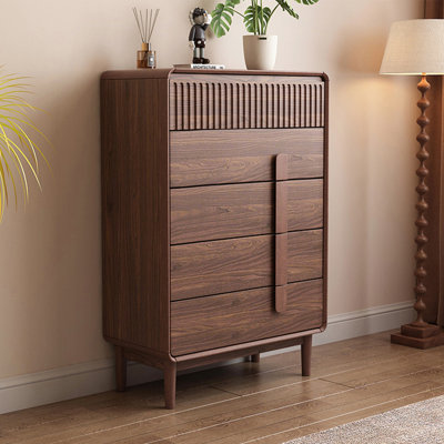 Walnut Solid + Manufactured Wood Accent Cabinet