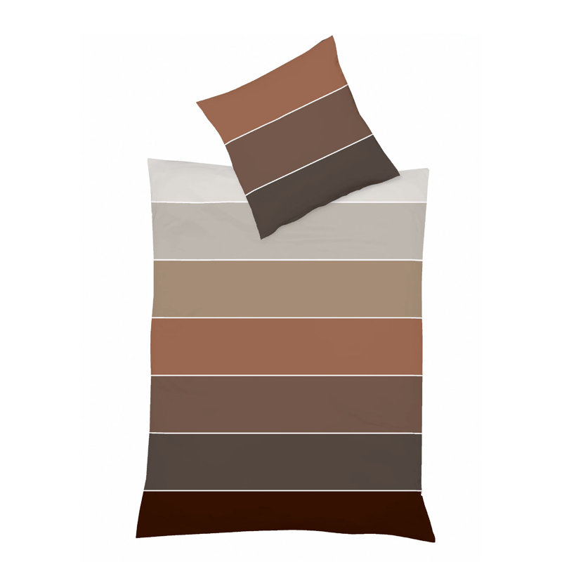 Cotton 2 Piece Duver Cover Set, Chocolate Brown, Single