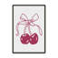«Cherry Bow Ribbon» par Kira, reproduction d'art sur toile-1079462153-1079462152