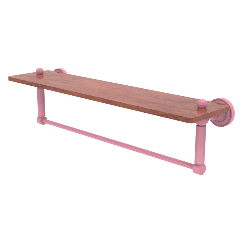 Tablette en bois de fer massif de la collection Dottingham IPE avec barre à serviettes intégrée, H 4 po x l 22 po x P 5 po