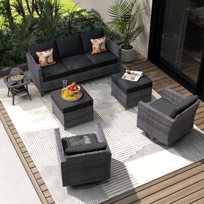 GRST Rattan Sofa Seating Group with Cushions