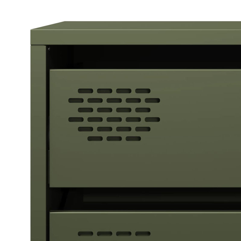 Seidy Steel 68cm W Chest of Drawers, Olive Green