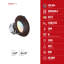 Luminaire encastré à DEL Core 4 po à déflecteur profond, sans boîtier, antiéblouissement, température de couleur réglable de 2700 K à 5000 K (5CCT), 800 lm, 10 W, IRC 90+, gradation, étanche à l'air (norme IC), résistant à l'humidité, finition bronze huilé