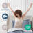 Bed-in-A-Bag Reversible Comforter Set with Bed Sheets & Memory Foam Cooling Pillows-115995408-115995414