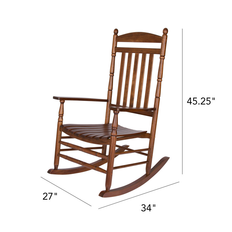 Ensemble de 2 chaises berçantes d'extérieur Aritu, Chêne