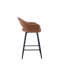 Swivel Upholstered Counter Stool with Metal Frame-1771031317