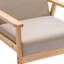 Chaise d'appoint Mid-Century moderne en bois massif avec revêtement en similicuir-706747585