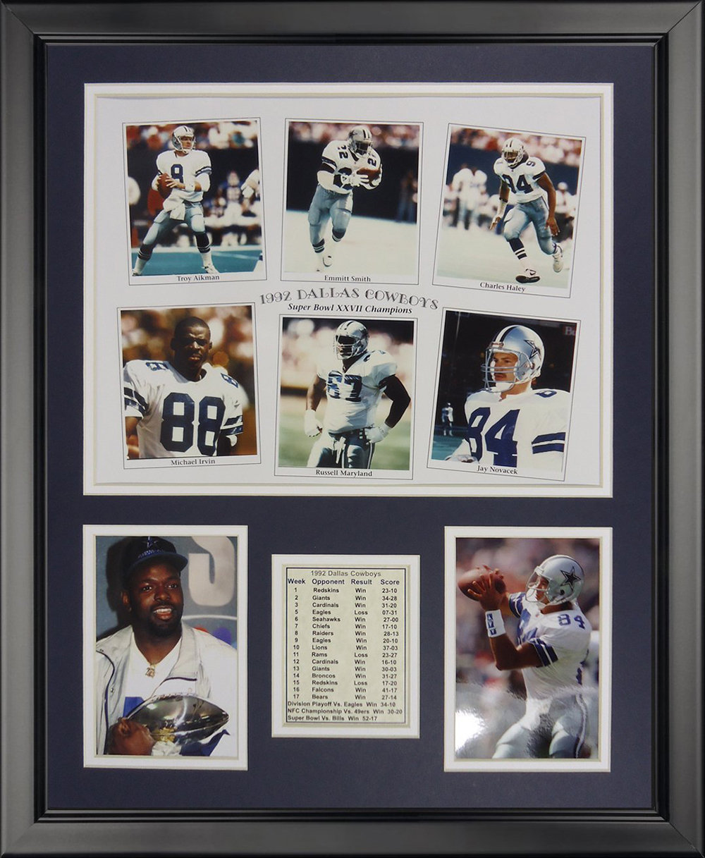 Legends Never Die NFL Dallas Cowboys - 1992 Cowboys Framed Memorabili ...