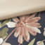 Édredon 8 pièces pour très grand lit - Motif floral bleu marine, 2 coussins décoratifs, 1 taie décorative et 1 jupe
