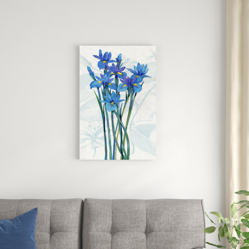 Iris bleu I, H 30 po x l 20 po