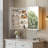 White Particleboard LED Mirror Cabinet With 2 USB