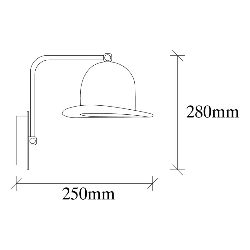 Lampe murale moderne noire, design industriel, 11,8 x 9,8 x 11,0 pouces | Corps en métal durable, douille E27 (40 W maximum) | Éclairage de maison scandinave élégant, parfait pour le décor de salon et de chambre à coucher, classé IP20