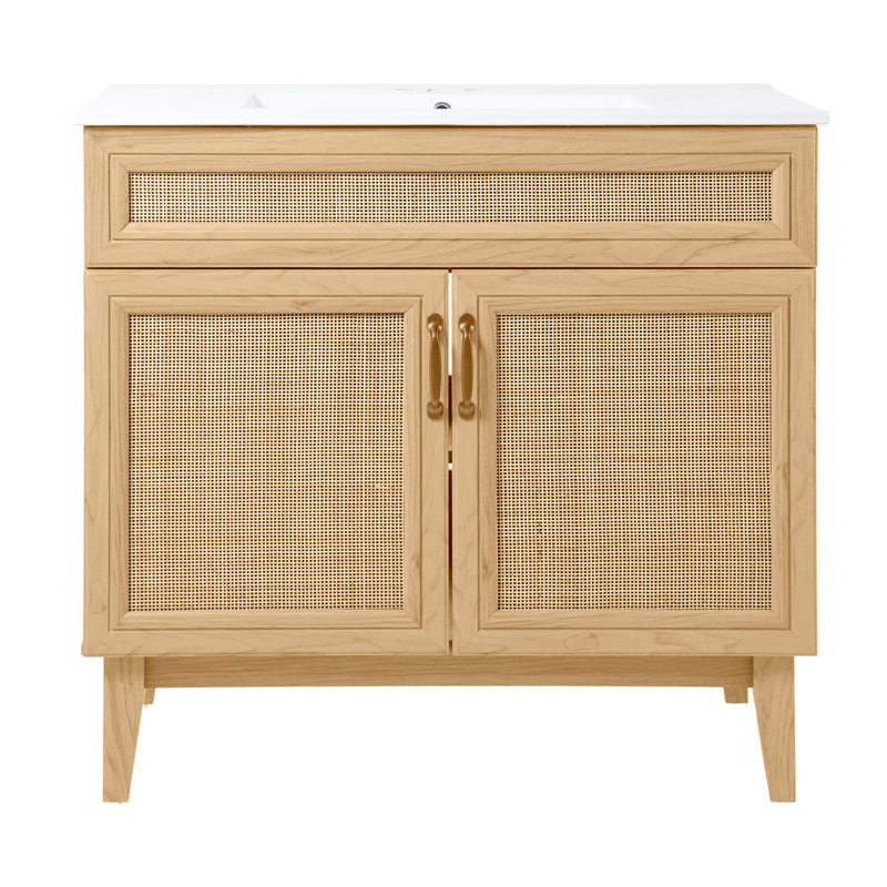 Ensemble de meuble-lavabo simple 36 po Javer, Naturel