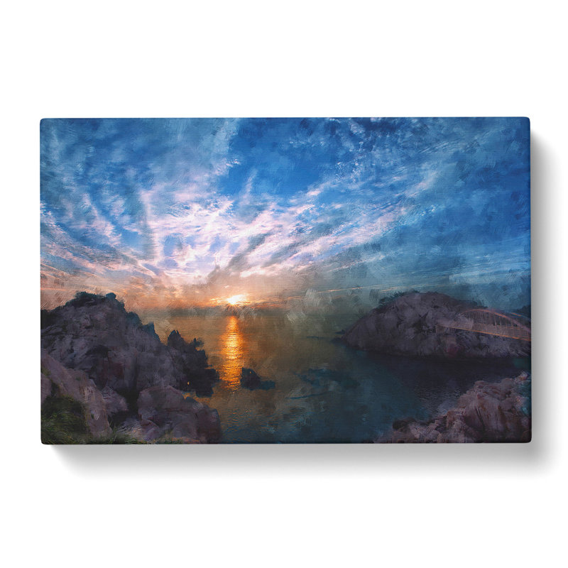 Beautiful Sunrise - Wrapped Canvas Painting, 40cm H x 60cm W x 3cm D