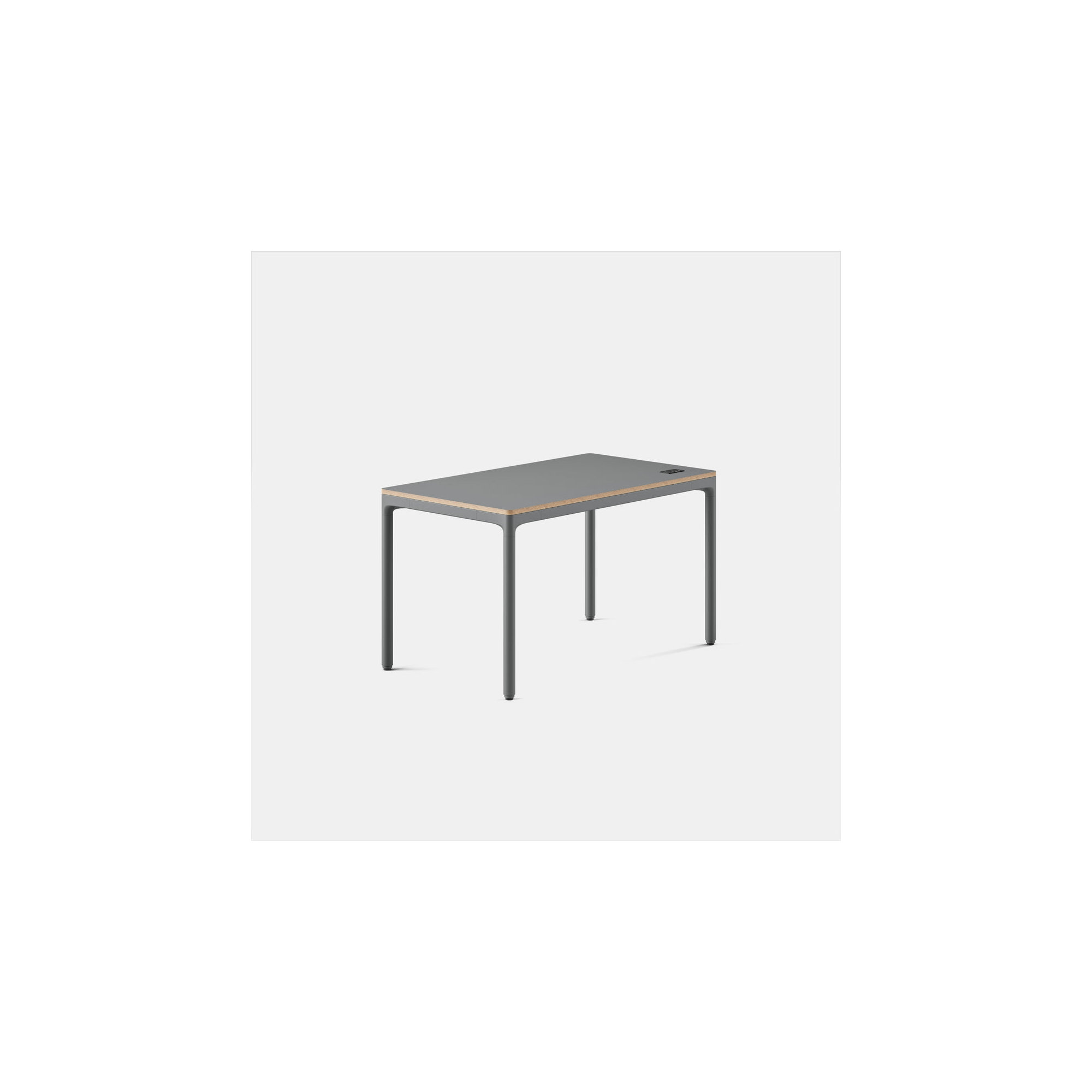 Four Leg Standing Desk, 44.6" H x 48" W x 27" D, Carbon, Carbon