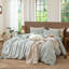 Ensemble de housse de couette en vichy Moomee 100% coton délavé-115836938-115836937
