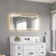Miroir de salle de bain à DEL avec cadre en aluminium et antibuée, 48 po x 24 po