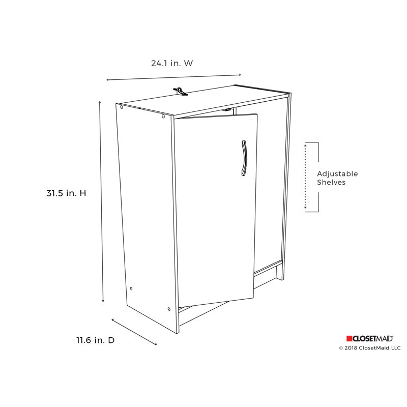 Stackable Storage 2-Door Organizer, White, White