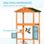 Volière de cage à oiseaux orange 65 "- en bois pour perroquets, perruches à eau, 2 portes, plateau coulissant protégé par des portes et