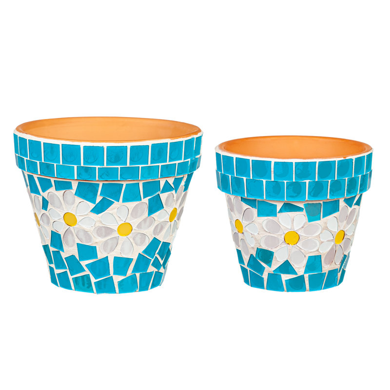Ensemble de 2 pots en terre cuite Elss
