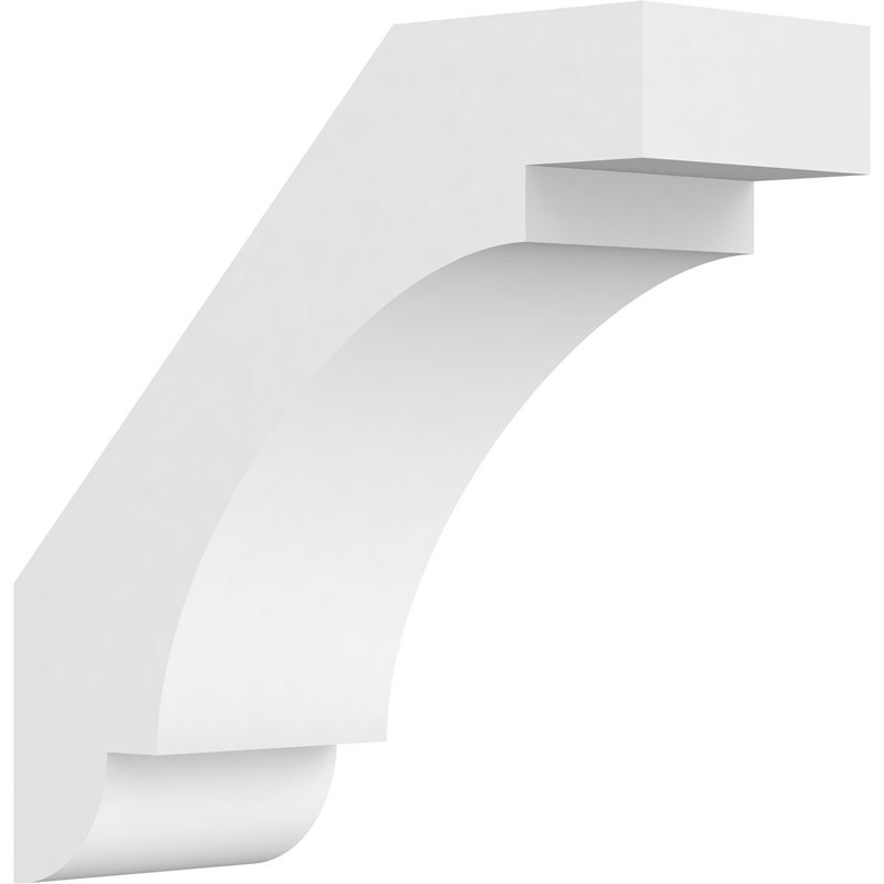 5"W x 14"D x 14"H Standard Aspen Architectural Grade PVC Knee Brace, 14"H x 5"W x 14"D
