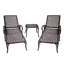 Chaise longue en aluminium coulé brun 1Pcs