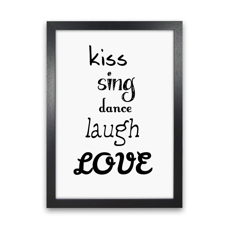 Kiss - Print, Black Framed, 30cm H x 21cm W x 3cm D