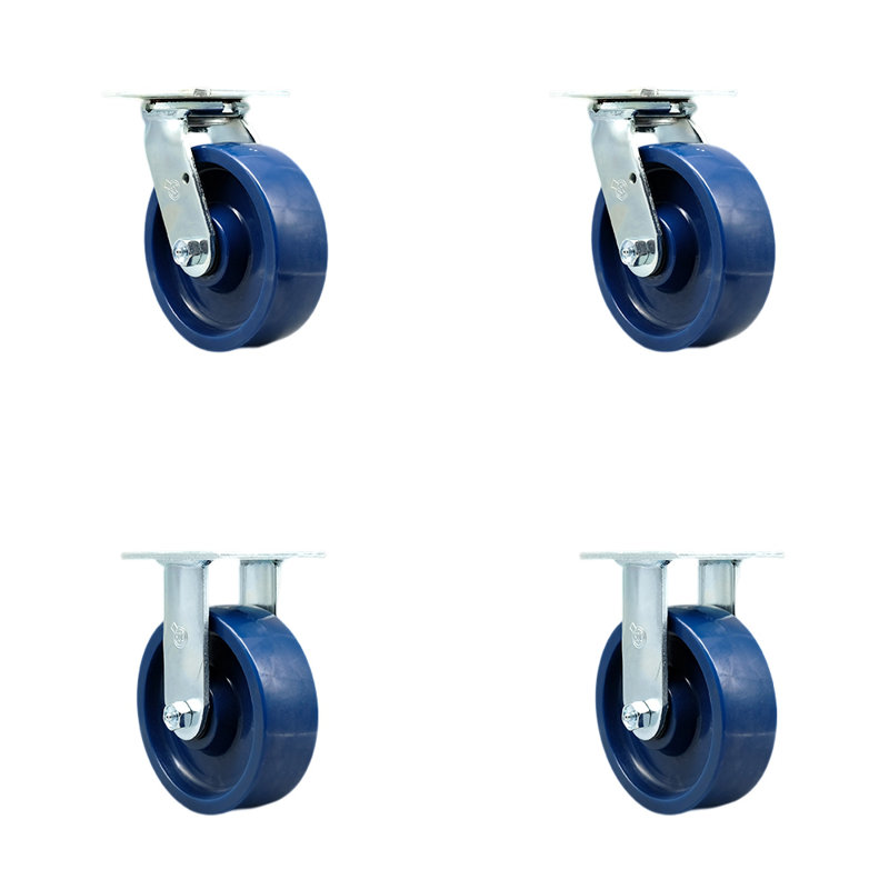 4 Piece Solid Poly Caster Set
