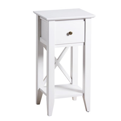 Rosaura 36cm W Solid Wood Bedside Table
