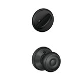 Georgian Interior Knob and Single Cylinder Deadbolt Thumbturn Set (Exterior Portion Sold Separately)