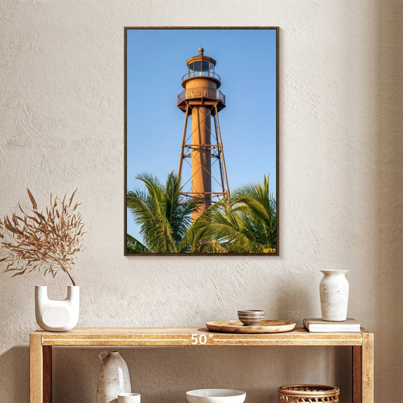 Phare de Sanibel Island, 25" x 37", Floating Frame Walnut