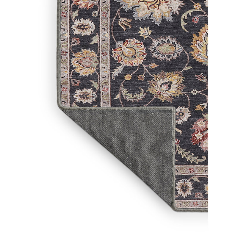 Tapis oriental noir / brun / ivoire Aved, Rectangle 8 pi x 12 pi
