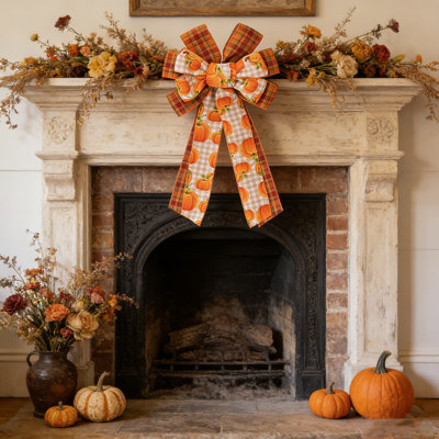 Christmas Bows, Decorative Bowknot Thanksgiving Door Wall Window Decoration Supplies Handmade Butterfly Knot Harvest Season Accessories