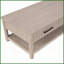 Table basse en bois franc brun clair Gabby - Gain de place avec roulettes Assemblage facile