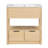 30.09 " W Freestanding Standard Free Standing Single Double Single Vanity Bathroom Vanity With Ceramic Top-94416374