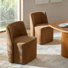 Chaise de salle à manger moderne avec roulettes 23,5 "Leonas (ensemble de 2)
