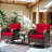 2-Person Square Outdoor Set With Cushions-1511144737