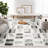 Abani Rugs Olessja Collection NOM140A Cream Grey Checkered Bordered Pattern Geometric Area Rug-712383039