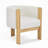 Wood Frame Dining Chair With Armrest
