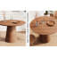 Table de salle à manger circulaire 43 pouces, table ronde minimaliste moderne, table de salle à manger en panneau de fibres à densité moyenne, poignée et deux paquets-76734134