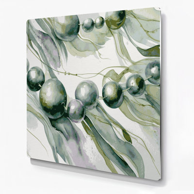 Art mural en métal Botanical String of Pearls