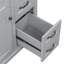Meuble-lavabo de salle de bain avec lavabo, 2 tiroirs rabattables, charnières de porte à fermeture en douceur